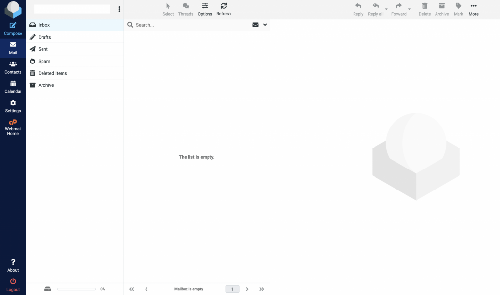 Email Management Screenshot Sheffield Website Hosting